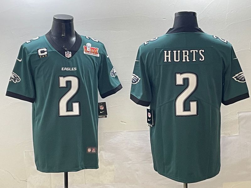 Men Philadelphia Eagles #2 Hurts Green Second generation 2025 Nike Limited NFL Jersey style 6
